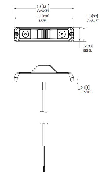 Ecco Electronic LED Warning Light (MPN: ED3777A)