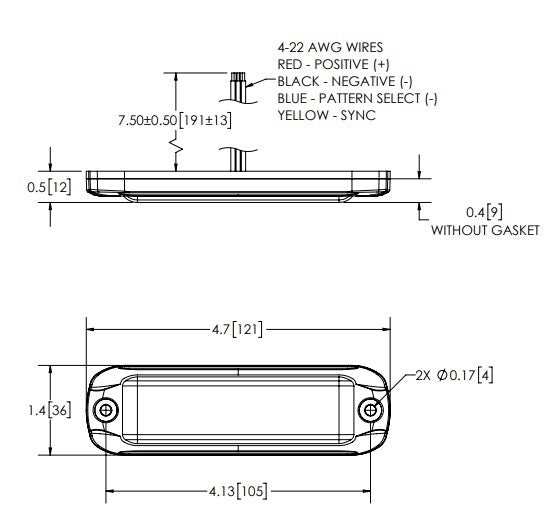 Ecco Electronic ED Series Warning Light (MPN: ED3801W)