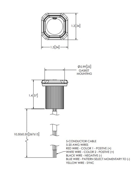 Ecco Electronic ED9040 Series Warning Light (MPN: ED9040AW)