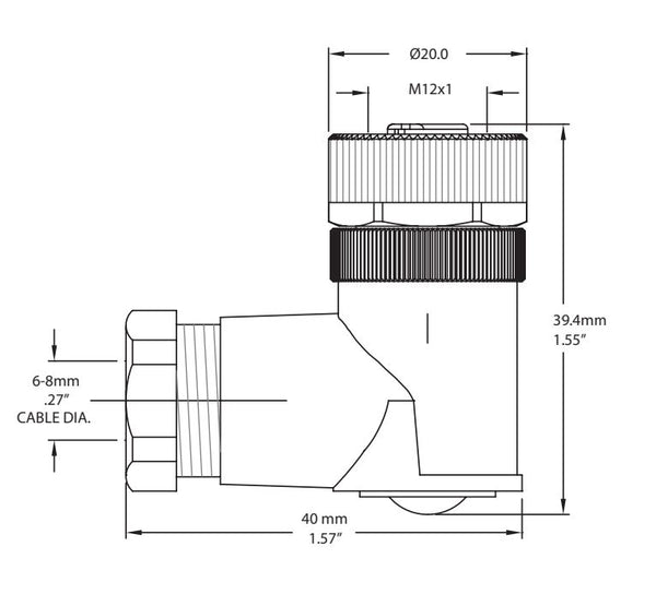Maretron Marine Network Cable Connector (MPN: FA-CF-90)