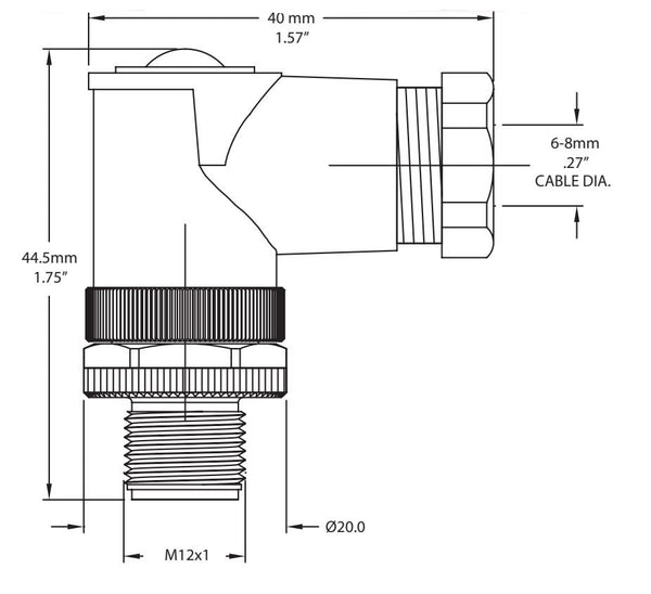 Maretron Marine Network Cable Connector (MPN: FA-CM-90)