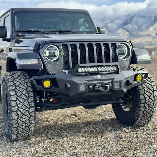 Rockslide Engineering Aluminum JL Mid Front Bumper (MPN: FB-F-300-JL)