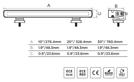 Go Rhino Flash Series LED Light Bar (MPN: 750002014CBS)