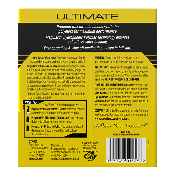 Meguiars Ultimate Paste Wax (MPN: G210608)