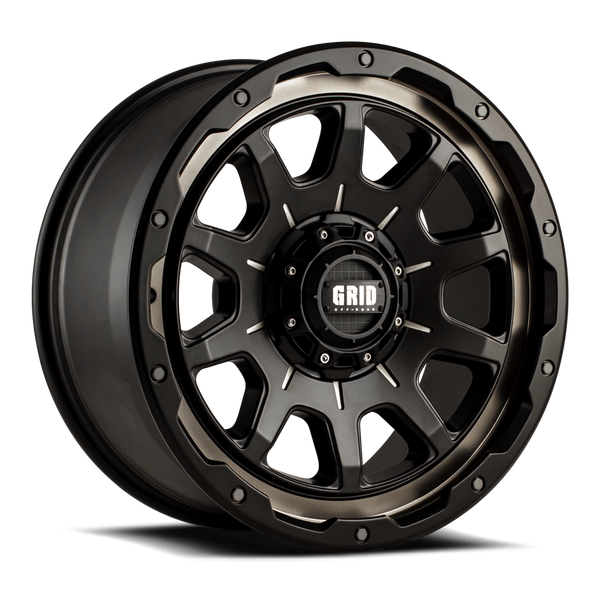 Grid Wheels 17 Inch Matte Black Wheel (MPN: GD1517090237B108)