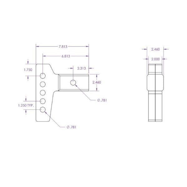 Gen-Y Weight Distribution Hitch Shank (MPN: GH-0352)