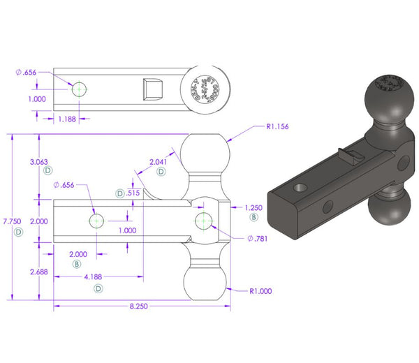 Gen-Y Hitch Replacement Dual-Ball Mount (MPN: GH-051)