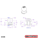 Gen-Y Hitch Trailer Ball (MPN: GH-090)