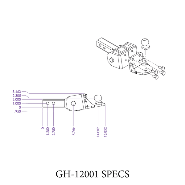 Gen-Y Hitch Glyder Torsion-Flex Ball Mount (MPN: GH-12005)