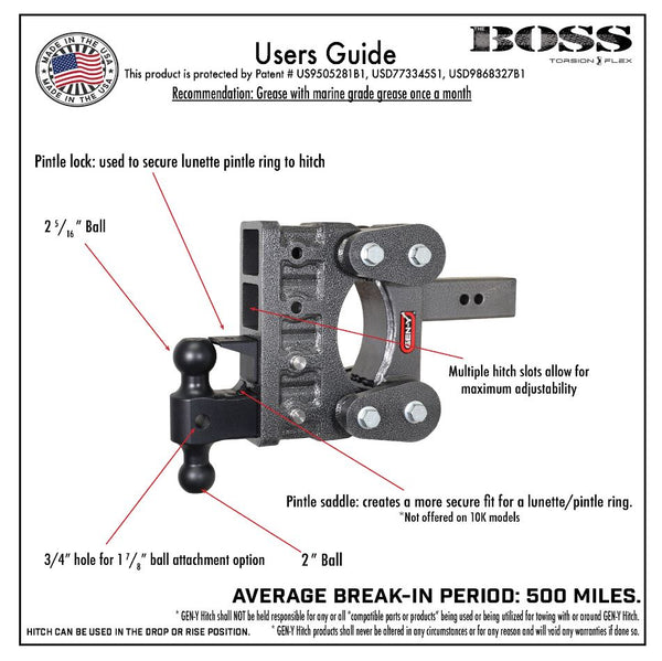 Gen-Y Hitch Torsion-Flex Ball Mount (MPN: GH-1215)