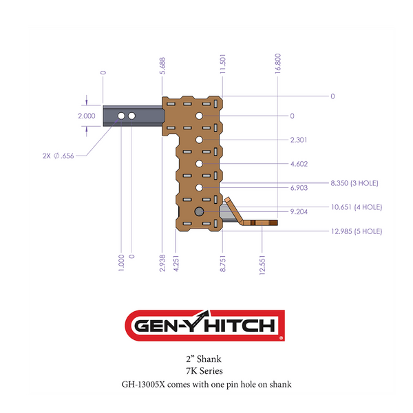 Gen-Y Hitch Adjustable Trailer Hitch Ball Mount (MPN: GH-13155X)