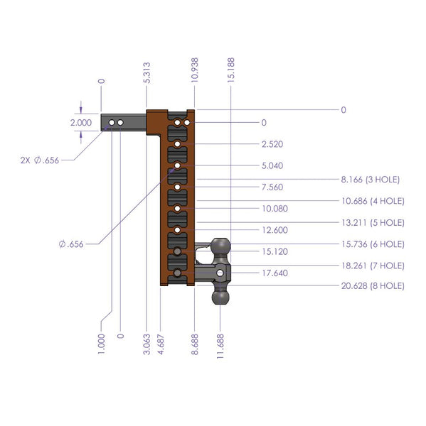 Gen Y Mega Duty Trailer Hitch Ball Mount (MPN: GH-224)