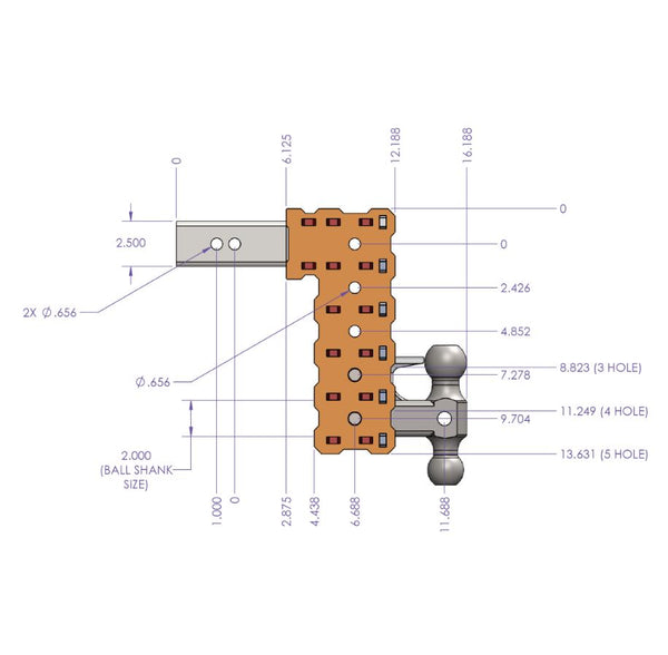 Gen-Y Hitch Phantom-X Trailer Hitch Ball Mount (MPN: GH-2414X)