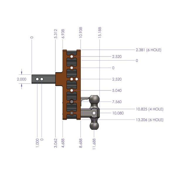 Gen Y Mega Duty Trailer Hitch Ball Mount (MPN: GH-323)