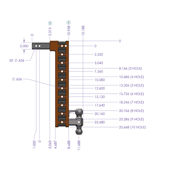 Gen Y Mega Duty Adjustable Drop Hitch (MPN: GH-324)