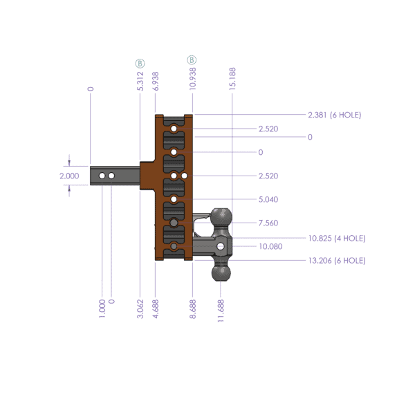 Gen Y Hitch Mega Duty Adjustable Drop Hitch (MPN: GH-514)