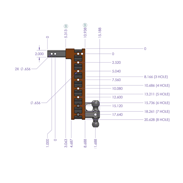 Gen Y Hitch Mega Duty Adjustable Ball Mount (MPN: GH-523)