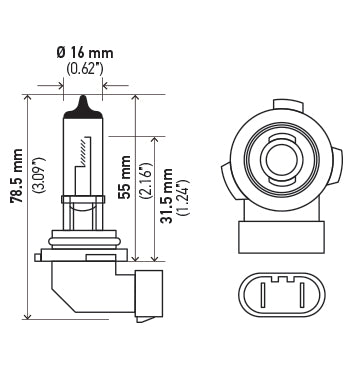 Hella Halogen Headlight Bulb (MPN: H10)