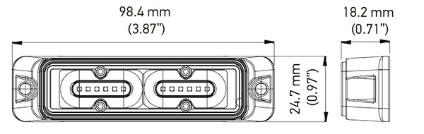 Hella MS4 Series LED Warning Light (MPN: H22899001)
