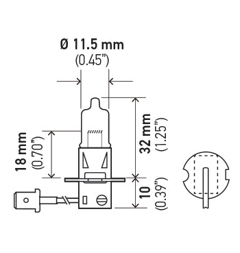 HELLA Halogen Driving Fog Light Bulb (MPN: H3 35W)