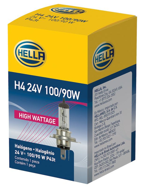 HELLA Halogen Headlight Bulb (MPN: H4 24V 100/90W)