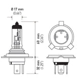 HELLA Halogen Headlight Bulb (MPN: H4 24V 100/90W)
