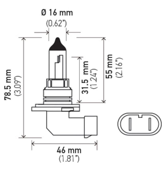 Hella Optilux 9006 Xenon Bulb Set (MPN: H71070367)