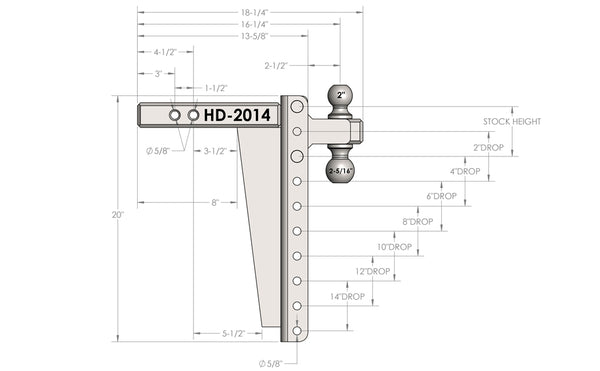 Bulletproof Hitches Heavy Duty Hitch (MPN: HD2014)