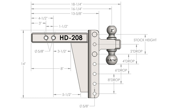 Bulletproof Hitches Heavy Duty Hitch (MPN: HD208)