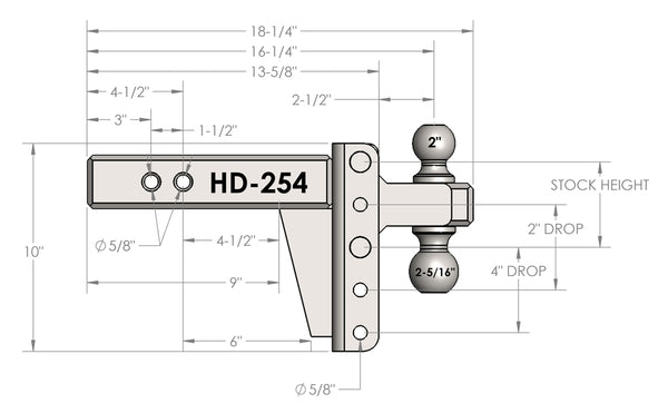 Bulletproof Hitches Heavy Duty Hitch (MPN: HD254)
