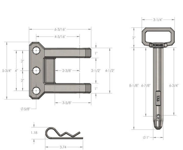 Bulletproof Hitches Lunette Channel Clevis (MPN: CLEVIS)
