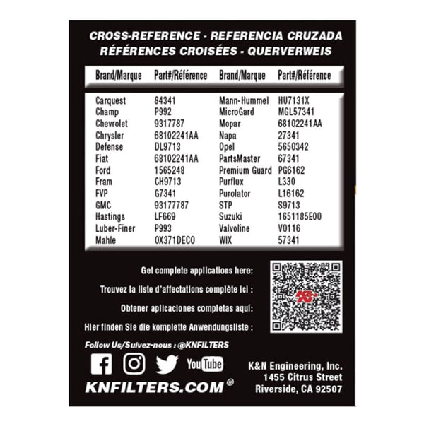 K&N Cartridge Oil Filter (MPN: HP-7041)