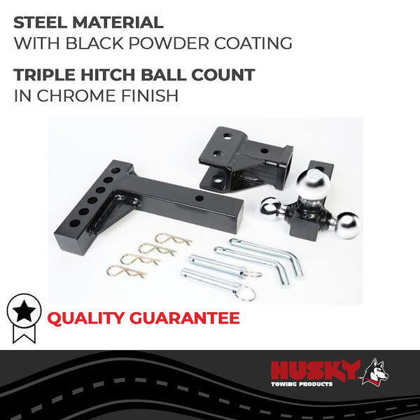 Husky Towing Adjustable Trailer Hitch Ball Mount (MPN: 30001)