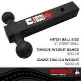 Husky Towing Trailer Hitch Ball Mount (MPN: 31354)
