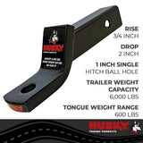 Husky Trailer Hitch Ball Mount (MPN: 31357)
