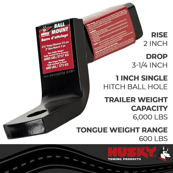 Husky Trailer Hitch Ball Mount (MPN: 31359)