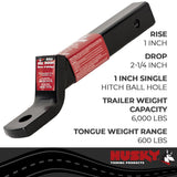 Husky Towing Trailer Hitch Ball Mount (MPN: 31369)