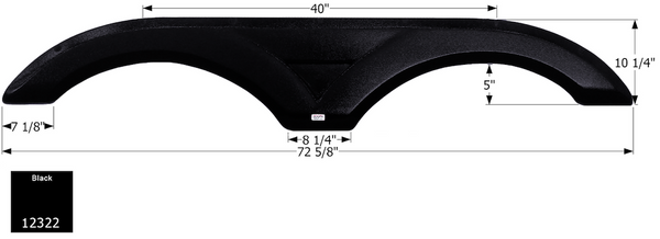 Icon Fender Skirt for Tandem Axle RVs (MPN: 12322)