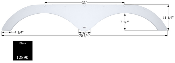 Icon Tandem Axle Fender Skirt (MPN: 12890)