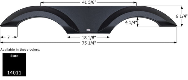Fender skirt for tandem axle RVs (MPN: 14011)
