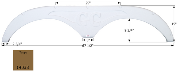 Icon Fender Skirt For Tandem Axle RVs (MPN: 14038)