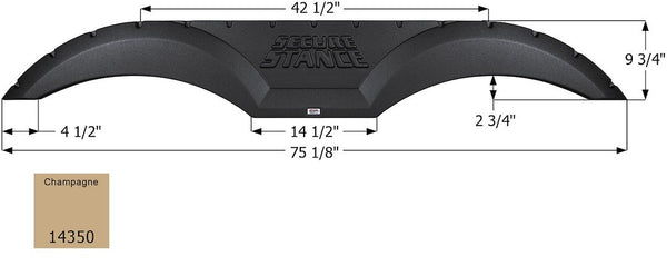 Icon Fender Skirt For Tandem Axle Trailers (MPN: 14350)