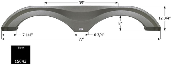 Icon Fender Skirt for Tandem Axle RVs (MPN: 15043)