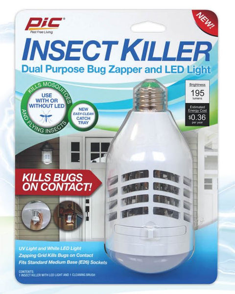 PIC Insect Killer Zapper Grid LED Bulb (MPN: IKUVLED C)