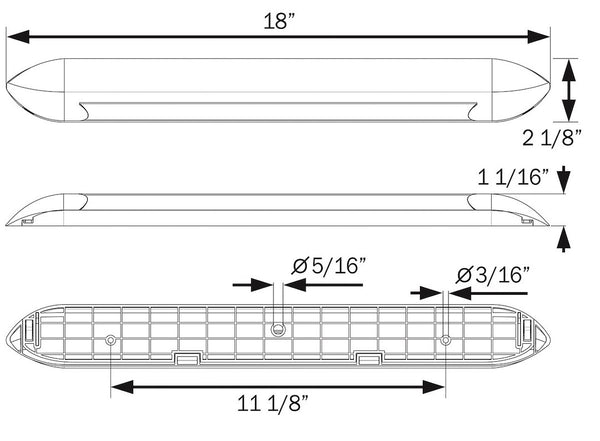 Optronics LED Awning Strip Light (MPN: ILL71CBAWN)