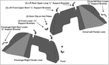 Black Horse Offroad Inner Fender Flares (MPN: INFR20G)