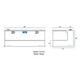 UWS Steel Transfer Tank With Aluminum Tool Box (MPN: ST-100-COMBO-MB)