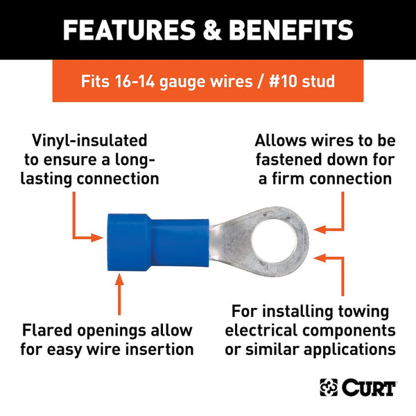 CURT Wire Terminal End - Ring Style (MPN: 59521)