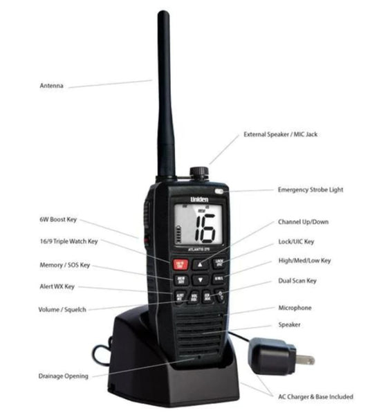Uniden Atlantis Handheld VHF Radio (MPN: Atlantis 275)
