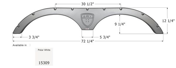 Icon Fender Skirt for Tandem Axle RVs (MPN: 15309)